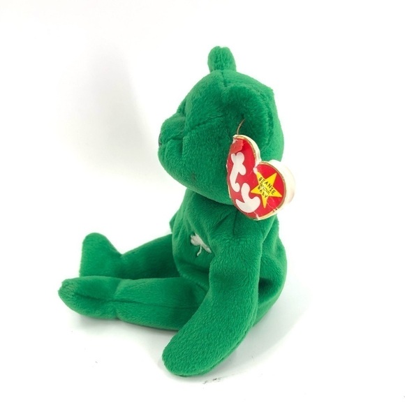 Ty Beanie Baby Retired Erin Bear 1997 Irish Green Shamrock Rare Errors Plush Toy - Picture 4 of 11